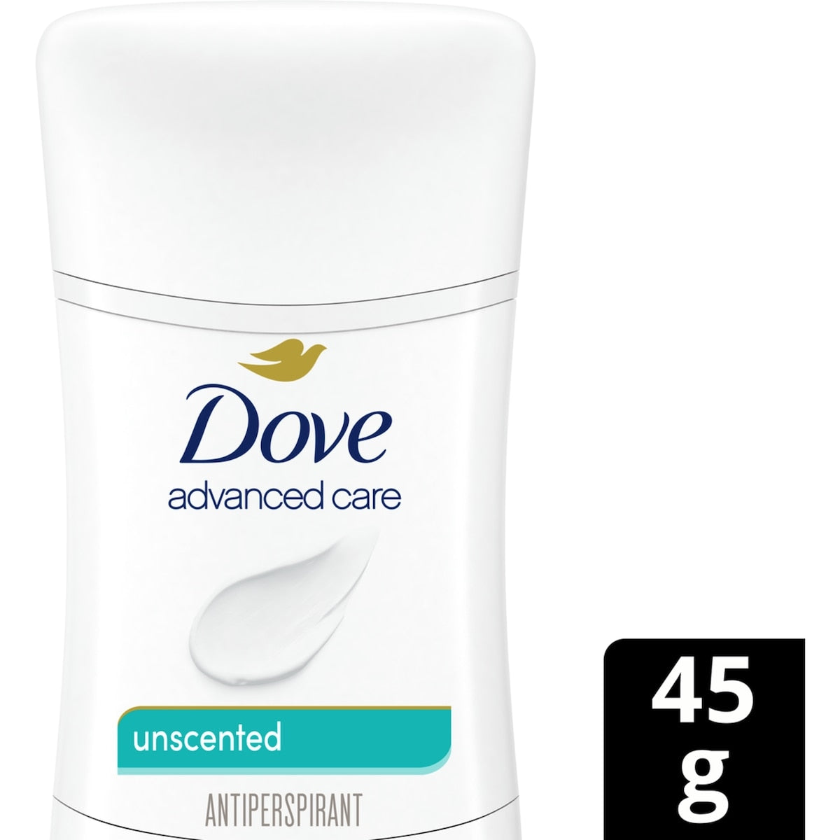 Dove Advanced Care Unscented Deodorant for Women, 45 g