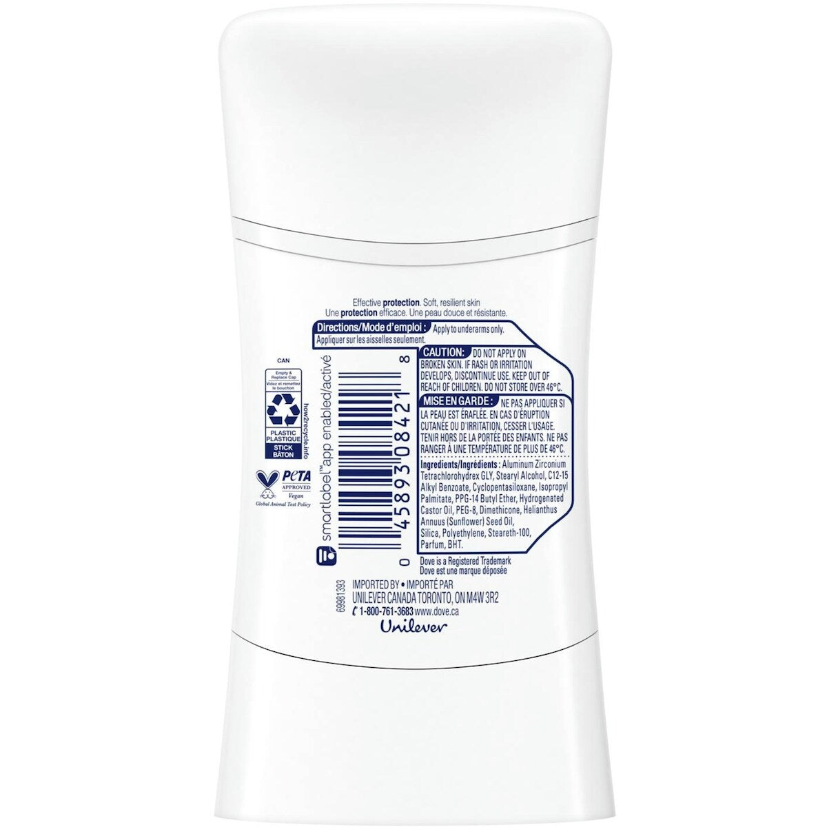 Dove Advanced Care Unscented Deodorant for Women, 45 g