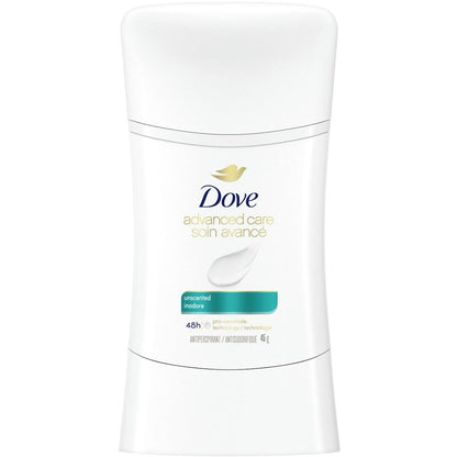 Dove Advanced Care Unscented Deodorant for Women, 45 g