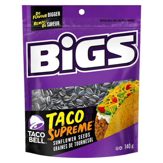 BiGS Taco Bell Taco Supreme Flavour Sunflower Seeds, 140 g