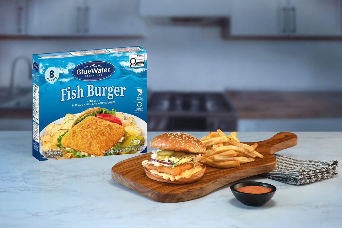 Bluewater Breaded Fish Sandwich Fillets, 519 g