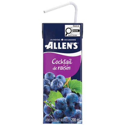 Allen's Grape Cocktail Juice Boxes, 8 × 200 mL