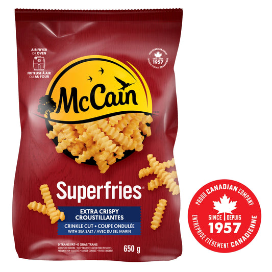 McCain Superfries Extra Crispy Crinkle Cut Fries, 650 g