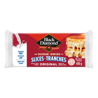 Black Diamond Swiss Cheese Slices, 410 g