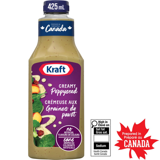Kraft Creamy Poppyseed Salad Dressing, 425 mL