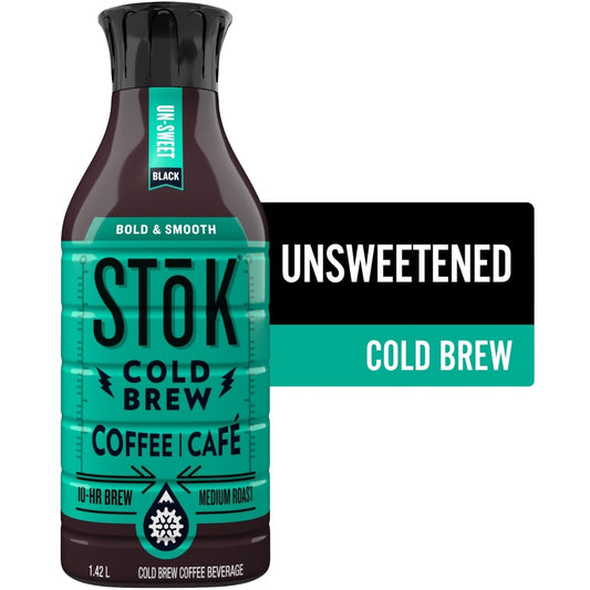 SToK Cold Brew Coffee Black Unsweetened, 1.42 L