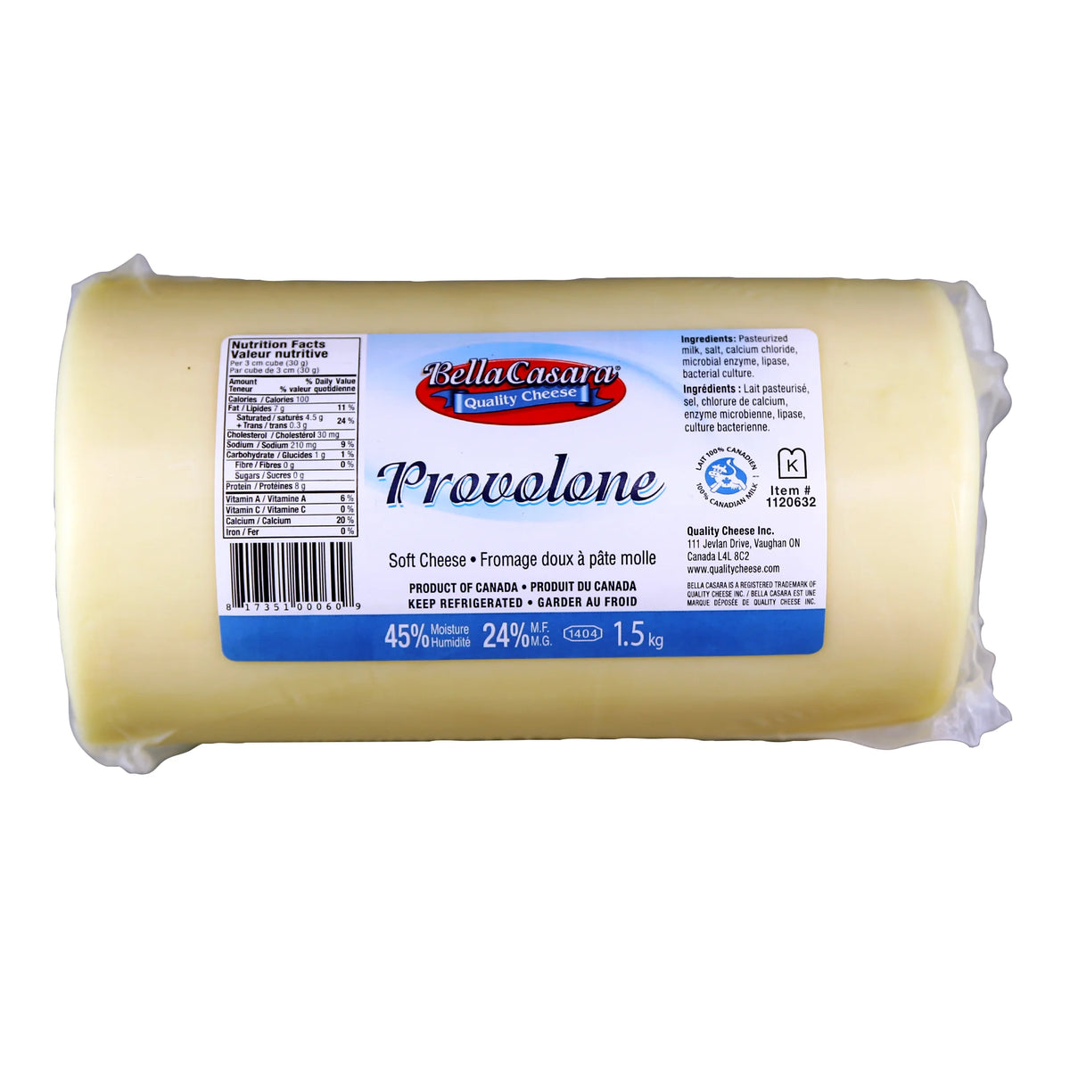 Bella Casara Provolone Cheese, 1.5 kg average weight