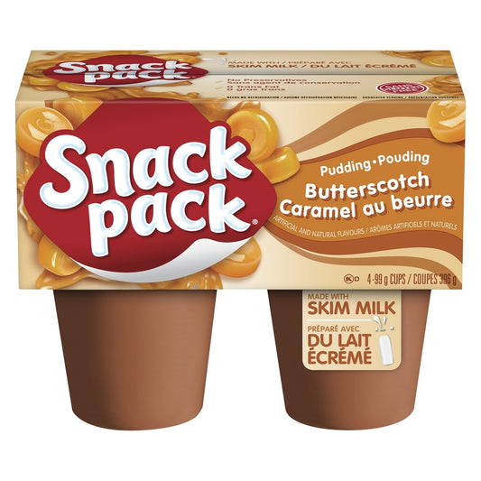 Snack Pack Butterscotch Pudding, 4 × 99 g