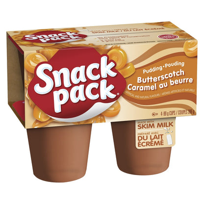 Snack Pack Butterscotch Pudding, 4 × 99 g
