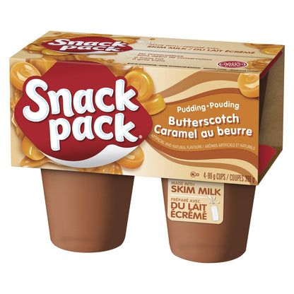 Snack Pack Butterscotch Pudding, 4 × 99 g