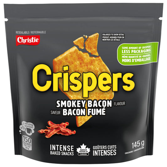 Christie Crispers Smokey Bacon Crackers, 145 g