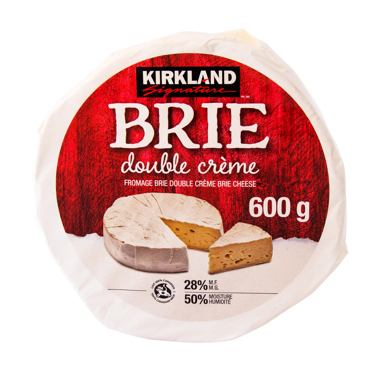 Kirkland Signature Double Crème Brie Cheese, 600 g