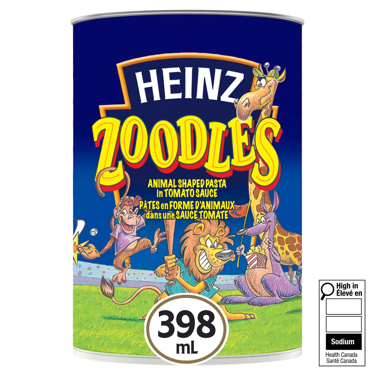 Heinz Zoodles Animal Shaped Pasta in Tomato Sauce, 398 mL