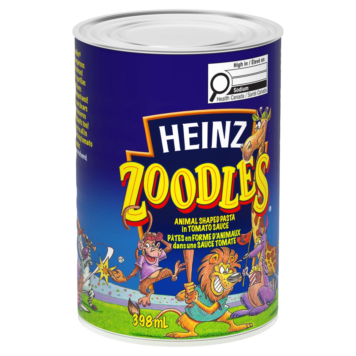 Heinz Zoodles Animal Shaped Pasta in Tomato Sauce, 398 mL
