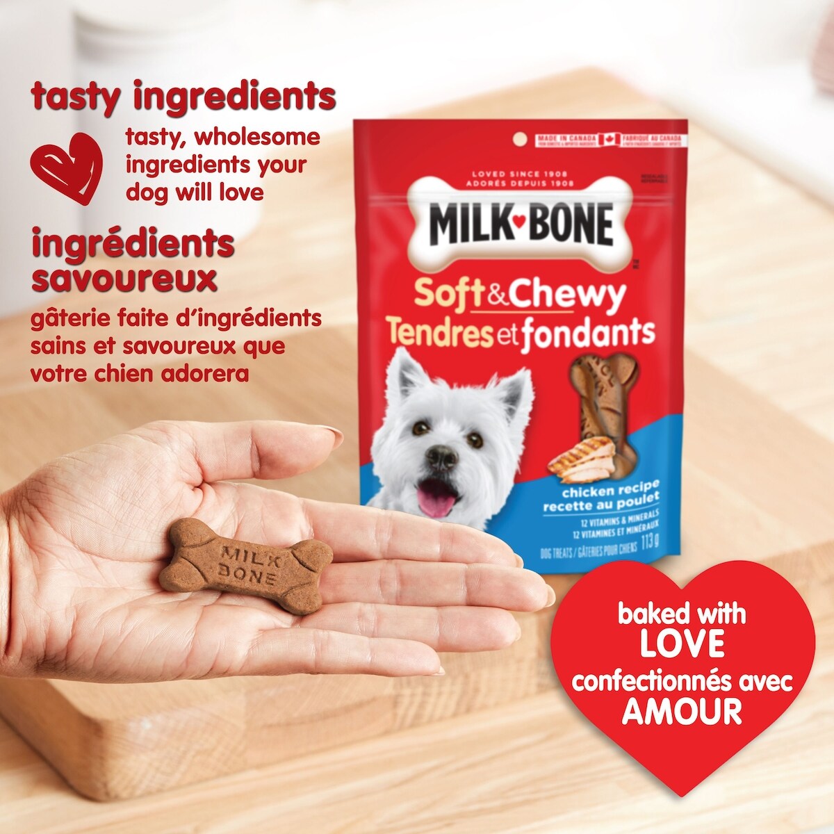 Milk-Bone Soft & Chewy Chicken Drumsticks Dog Treats, 113 g