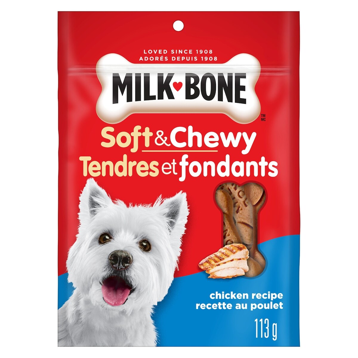 Milk-Bone Soft & Chewy Chicken Drumsticks Dog Treats, 113 g