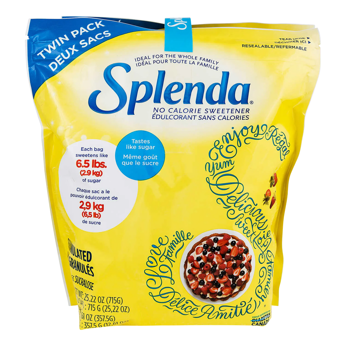Splenda Sweetener, 2 × 357.5 g