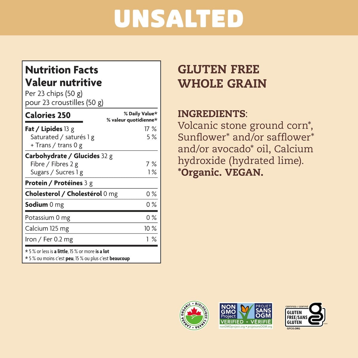 Que Pasa Organic Unsalted Tortilla Chips, 350 g