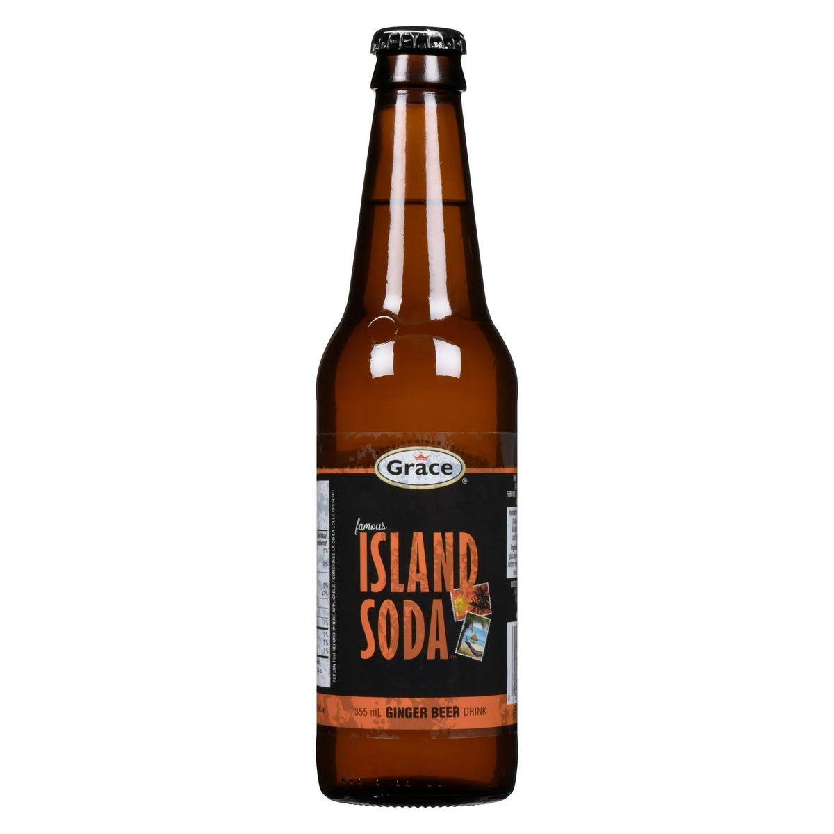 Grace Island Soda Ginger Beer Bottles, 12 × 355 mL
