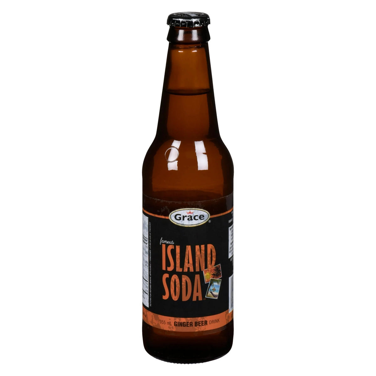 Grace Island Soda Ginger Beer Bottles, 12 × 355 mL