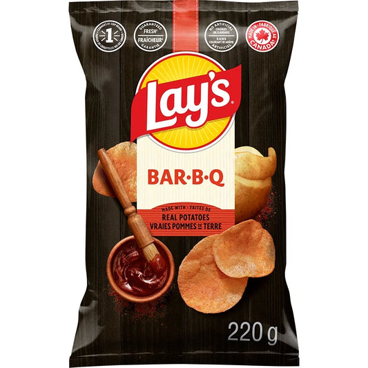 Lay's Bar-B-Q Flavoured Potato Chips, 220 g
