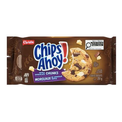 Chips Ahoy! Triple Chocolate Chunk Cookies, 251 g