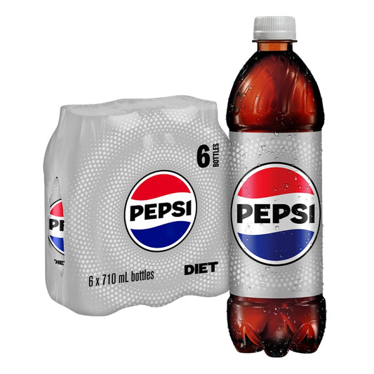 Pepsi Diet Cola, 6 × 710 mL