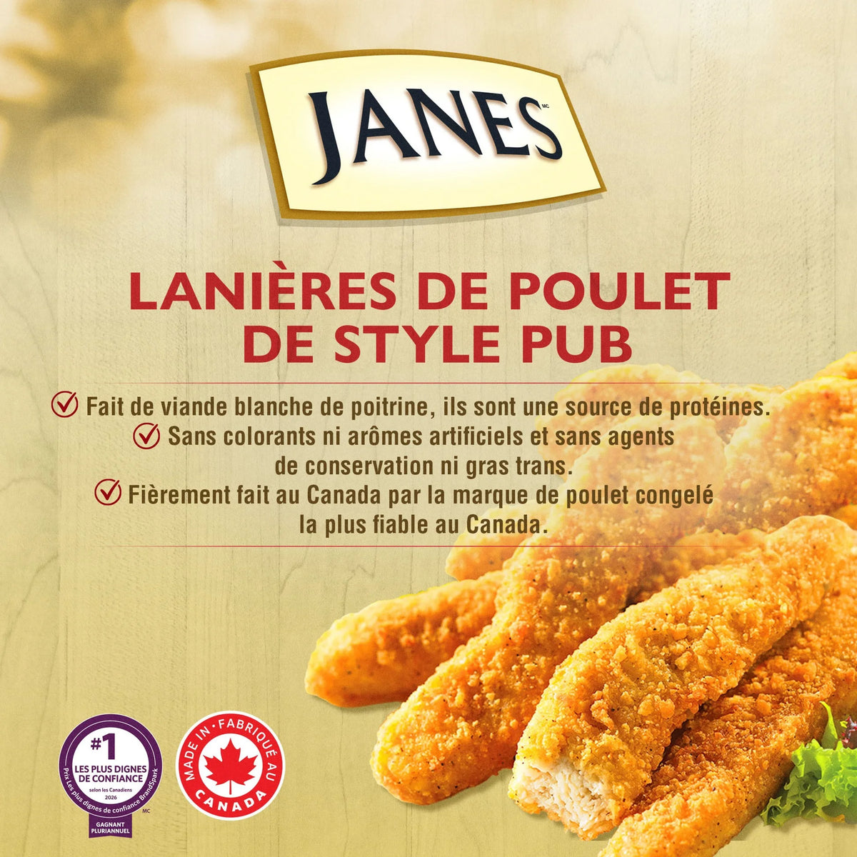 Janes Pub Style Breaded Chicken Cutlette Strips, 700 g