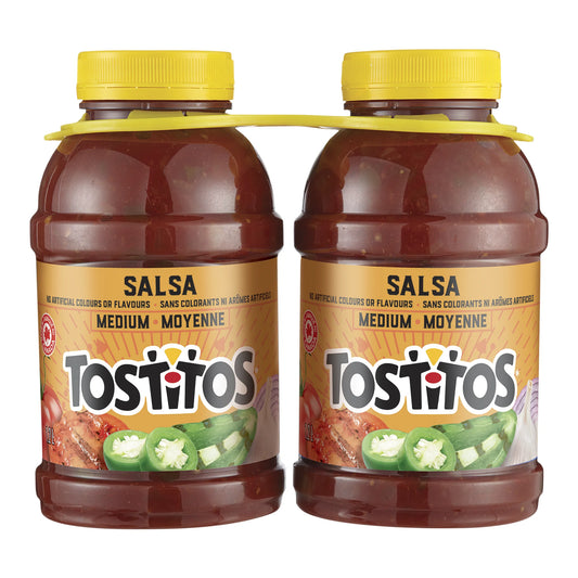Tostitos Medium Salsa, 2 × 1.21 L