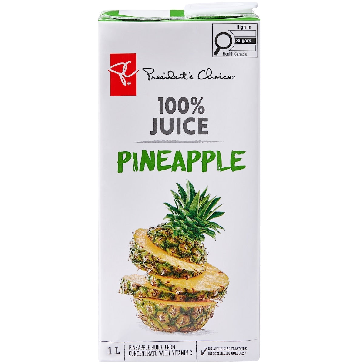 President's Choice 100% Pineapple Juice, 1 L