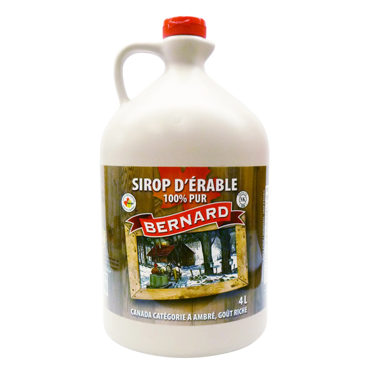 Bernard Pure Canada Grade A Amber Maple Syrup, 4 L