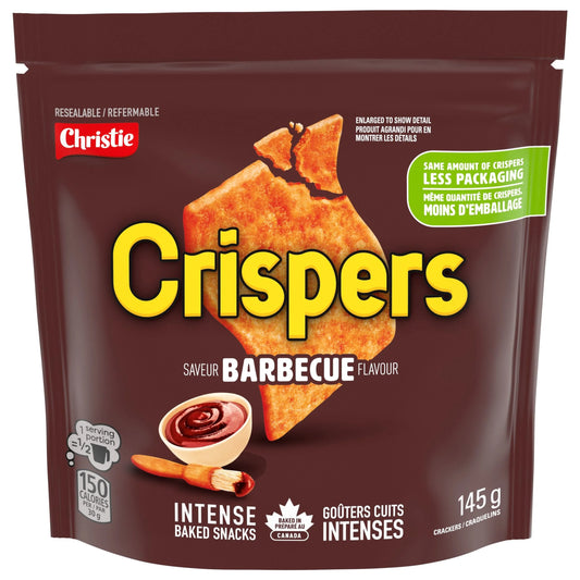 Christie Crispers BBQ Flavour Baked Salty Snacks, 145 g
