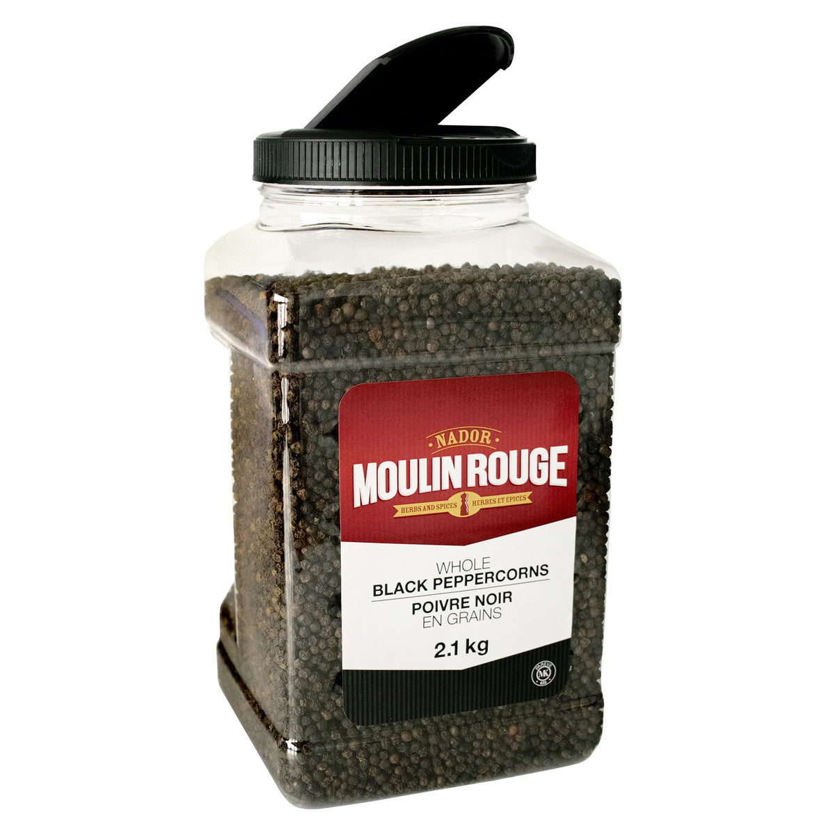 Moulin Rouge Whole Black Peppercorns, 2.1 kg