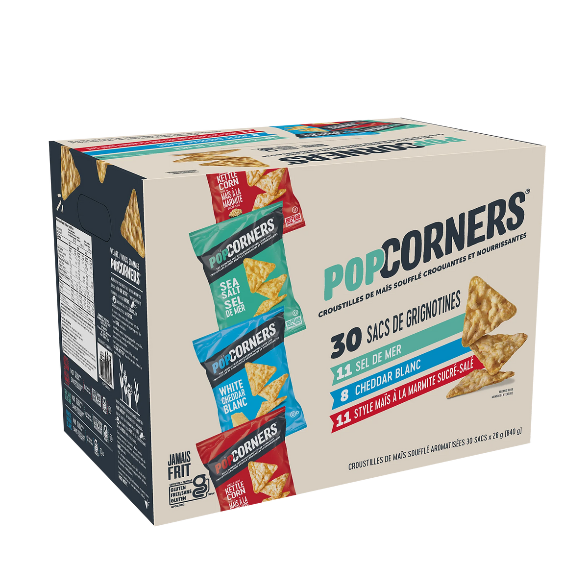 PopCorners Assorted Popped-Corn Chips, 30 × 28 g
