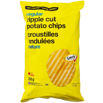 No Name Regular Ripple Cut Potato Chips, 200 g