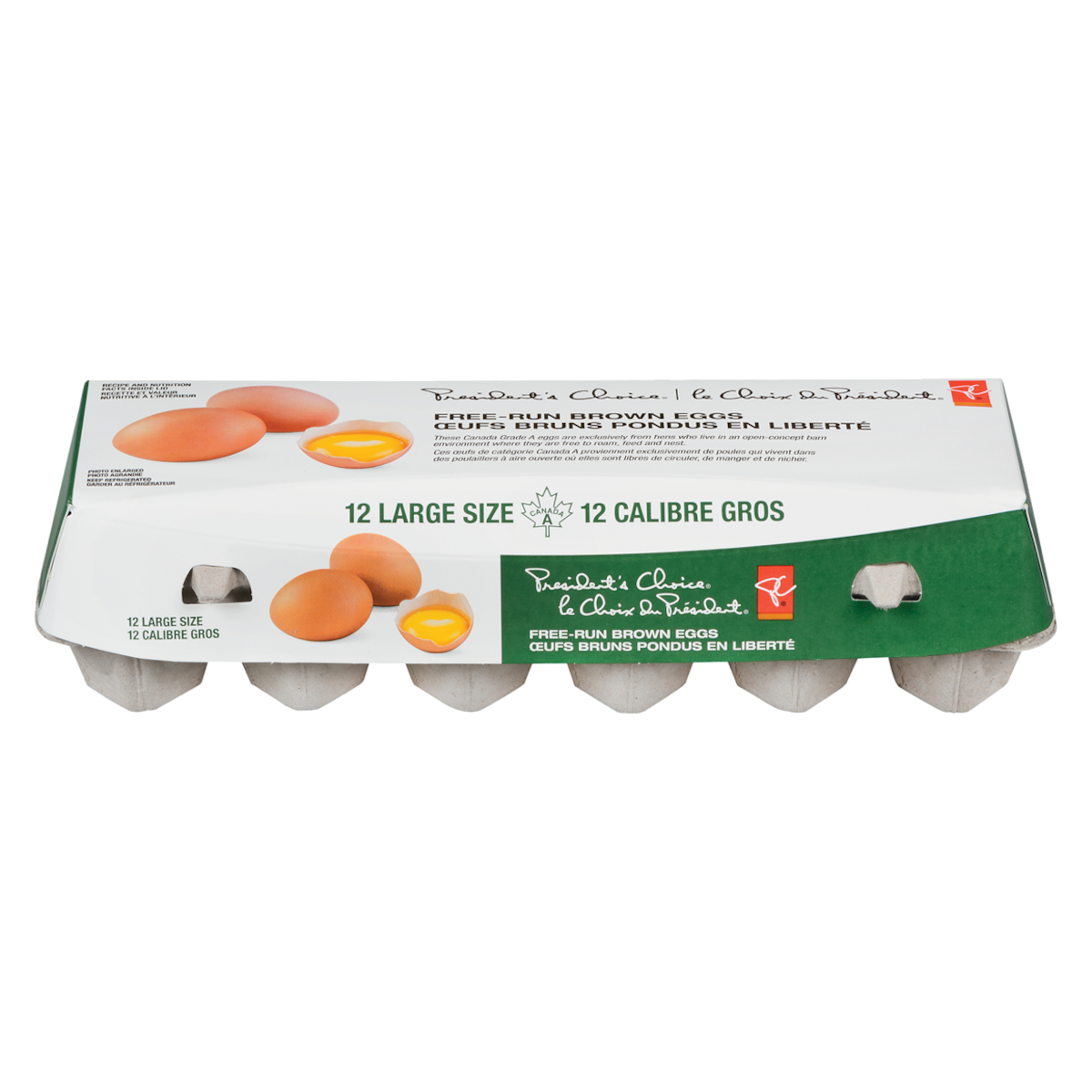 President's Choice Free Run Brown Eggs Large, 12 count