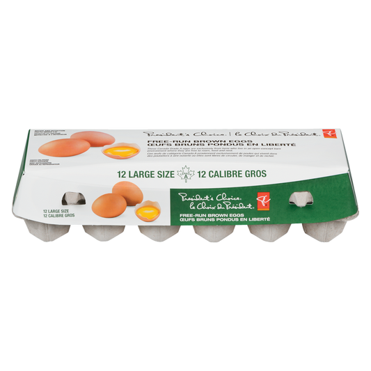 President's Choice Free Run Brown Eggs Large, 12 count