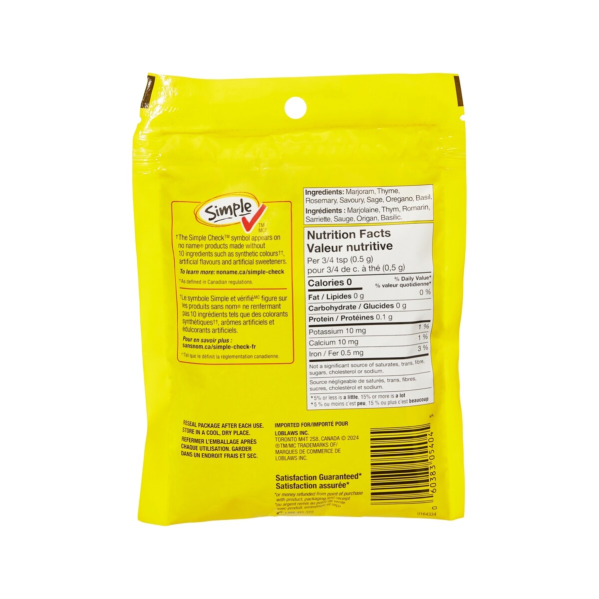 No Name Italian-Style Seasoning, 35 g