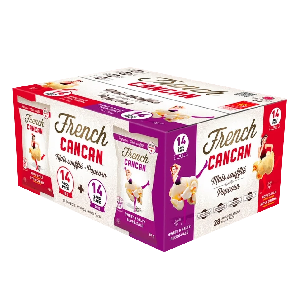 French Cancan Variety Snacks, 28 packs (14 × 28 g, 14 × 18 g)