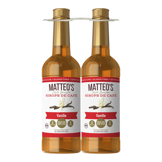 Matteo's Vanilla Flavoured Coffee Syrup, 2 × 1 L