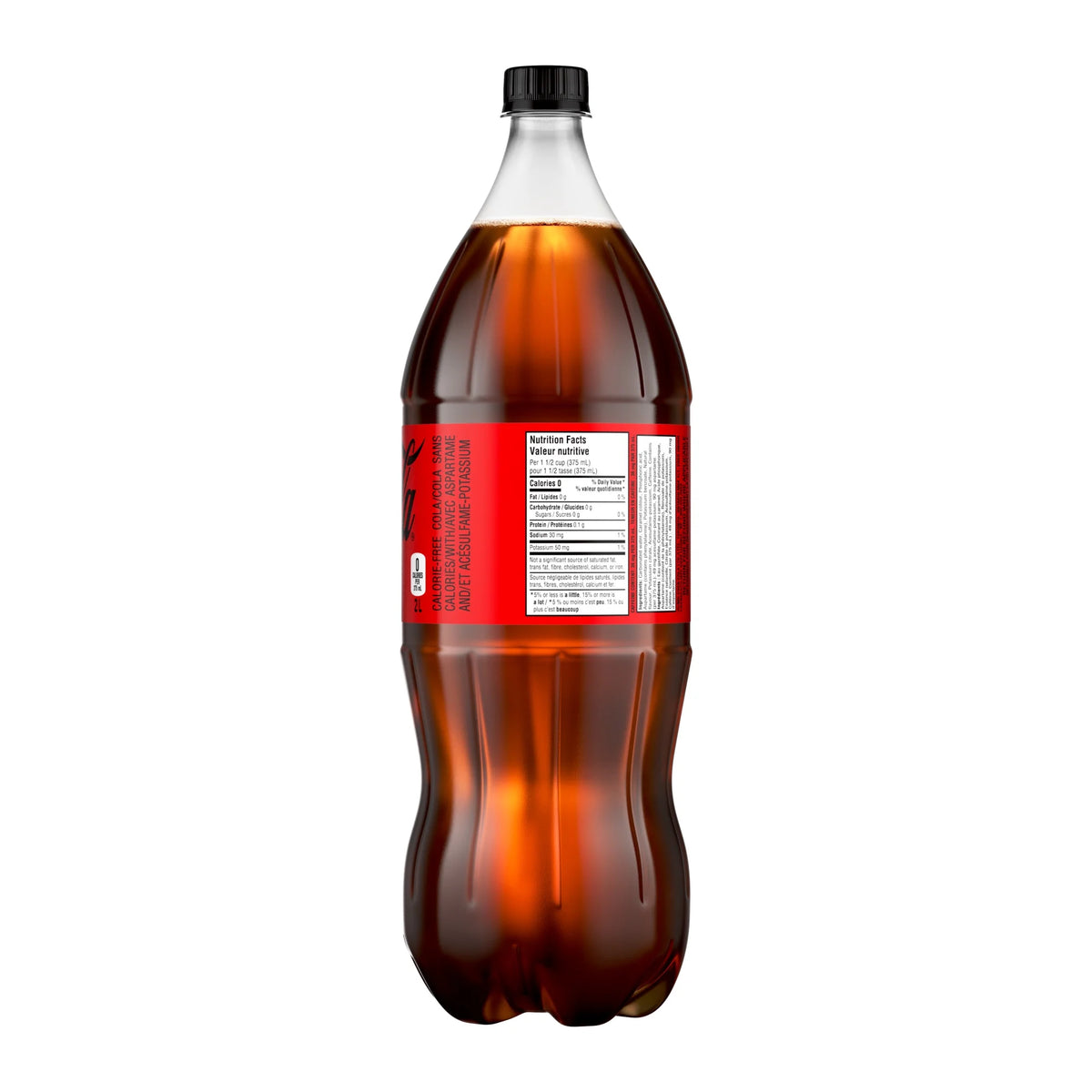 Coca-Cola Zero Sugar Soda Pop Bottle, 2 L