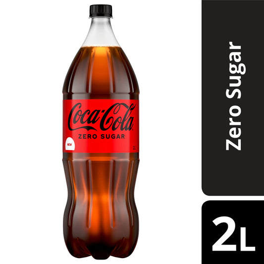 Coca-Cola Zero Sugar Soda Pop Bottle, 2 L