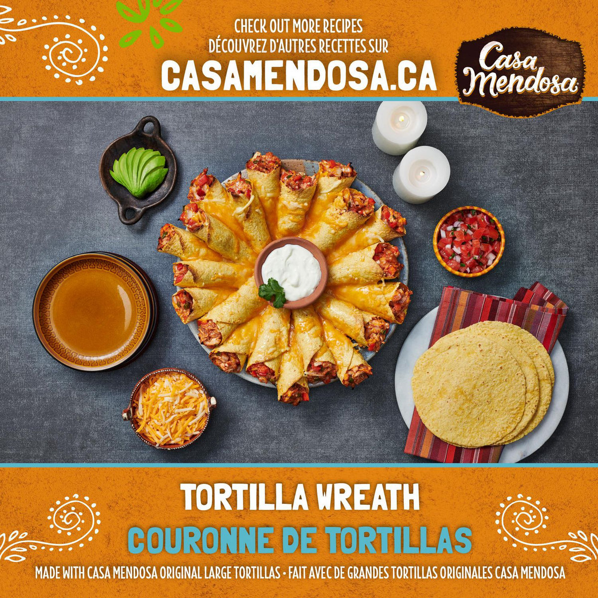 Casa Mendosa Original Soft Flour Tortillas, 10 Inch, 10 Count, 640 g