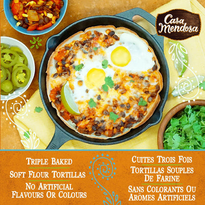 Casa Mendosa Original Soft Flour Tortillas, 10 Inch, 10 Count, 640 g