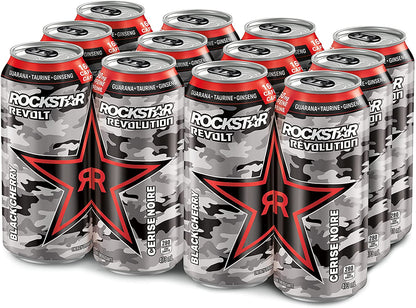 Rockstar Revolt Black Cherry Energy Drink, 473 mL