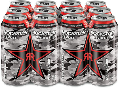 Rockstar Revolt Black Cherry Energy Drink, 473 mL