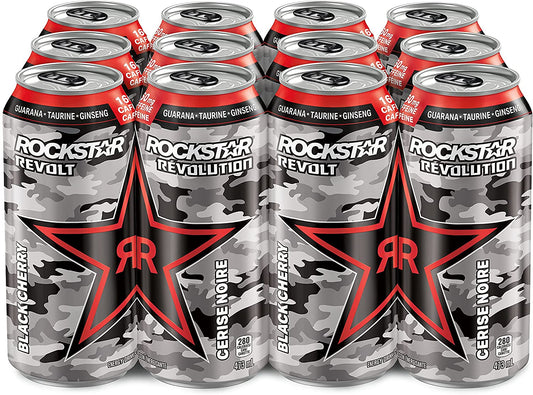 Rockstar Revolt Black Cherry Energy Drink, 473 mL