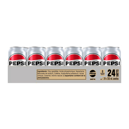 Pepsi Diet Cola Cans, 24 × 355 mL