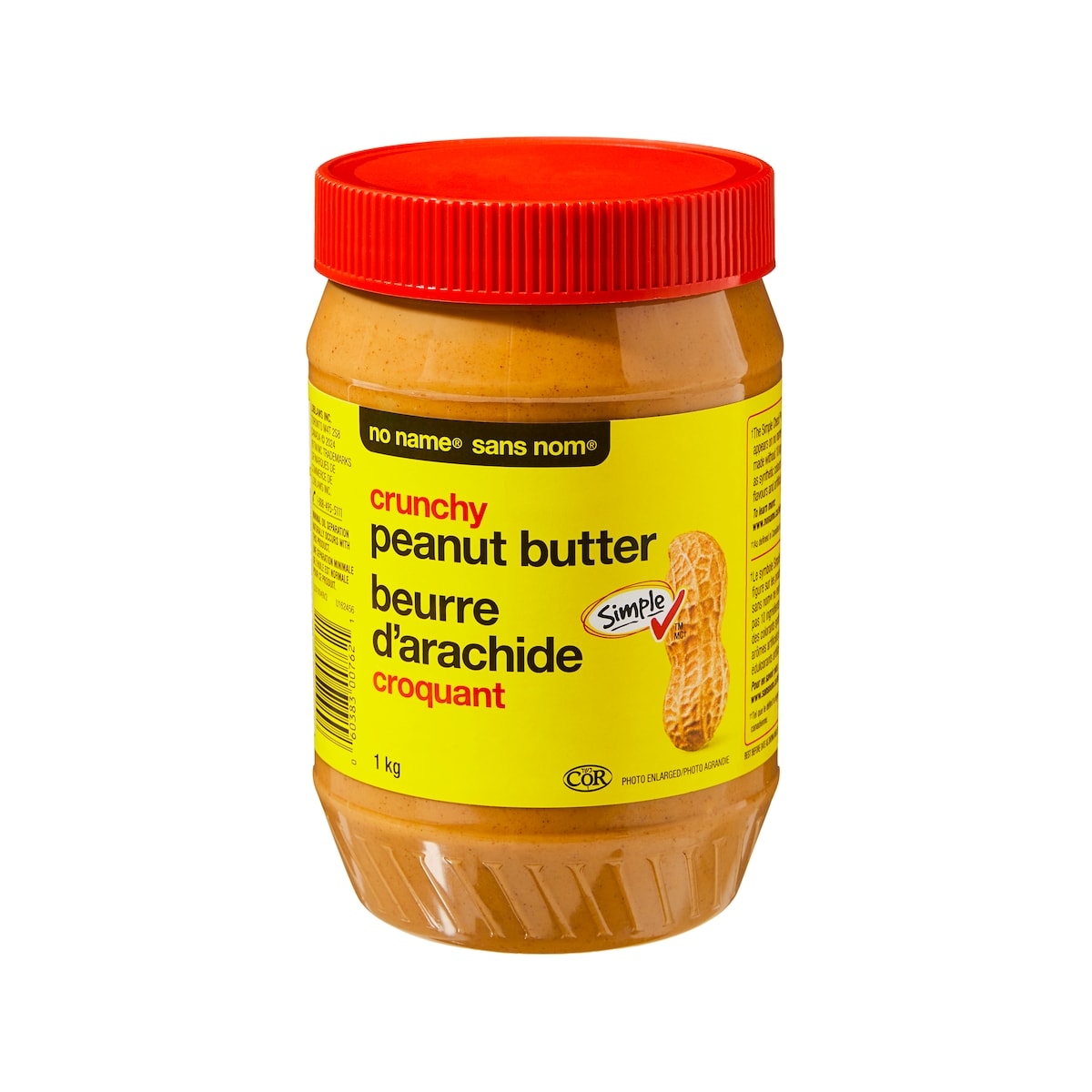 No Name Crunchy Peanut Butter, 1 kg