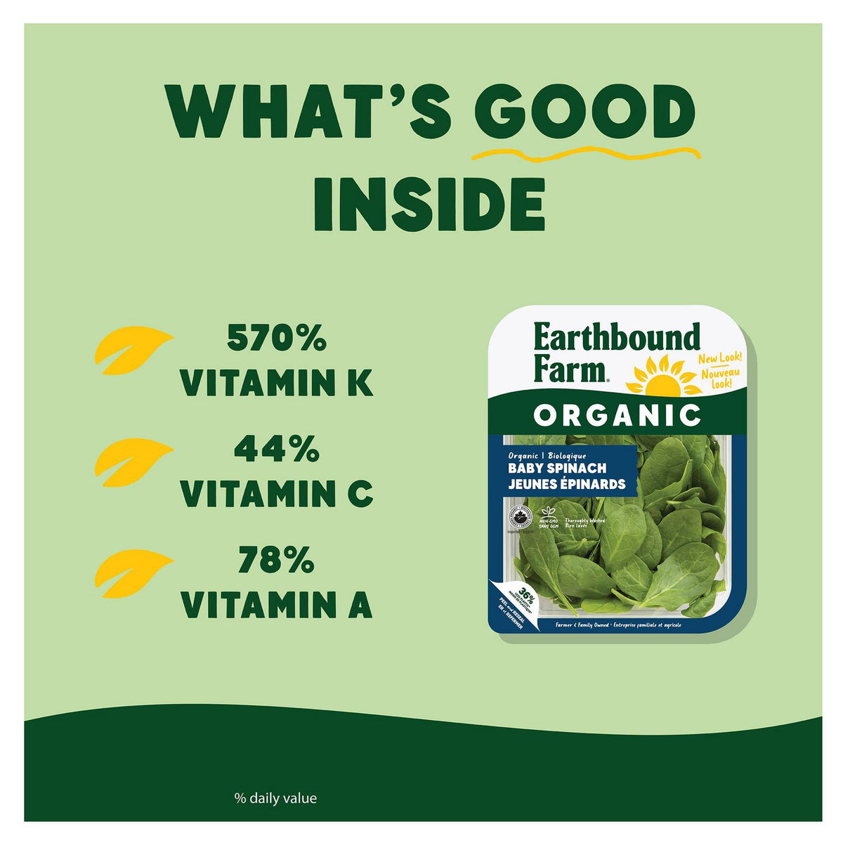 Earthbound Farm Organic Baby Spinach, 142 g